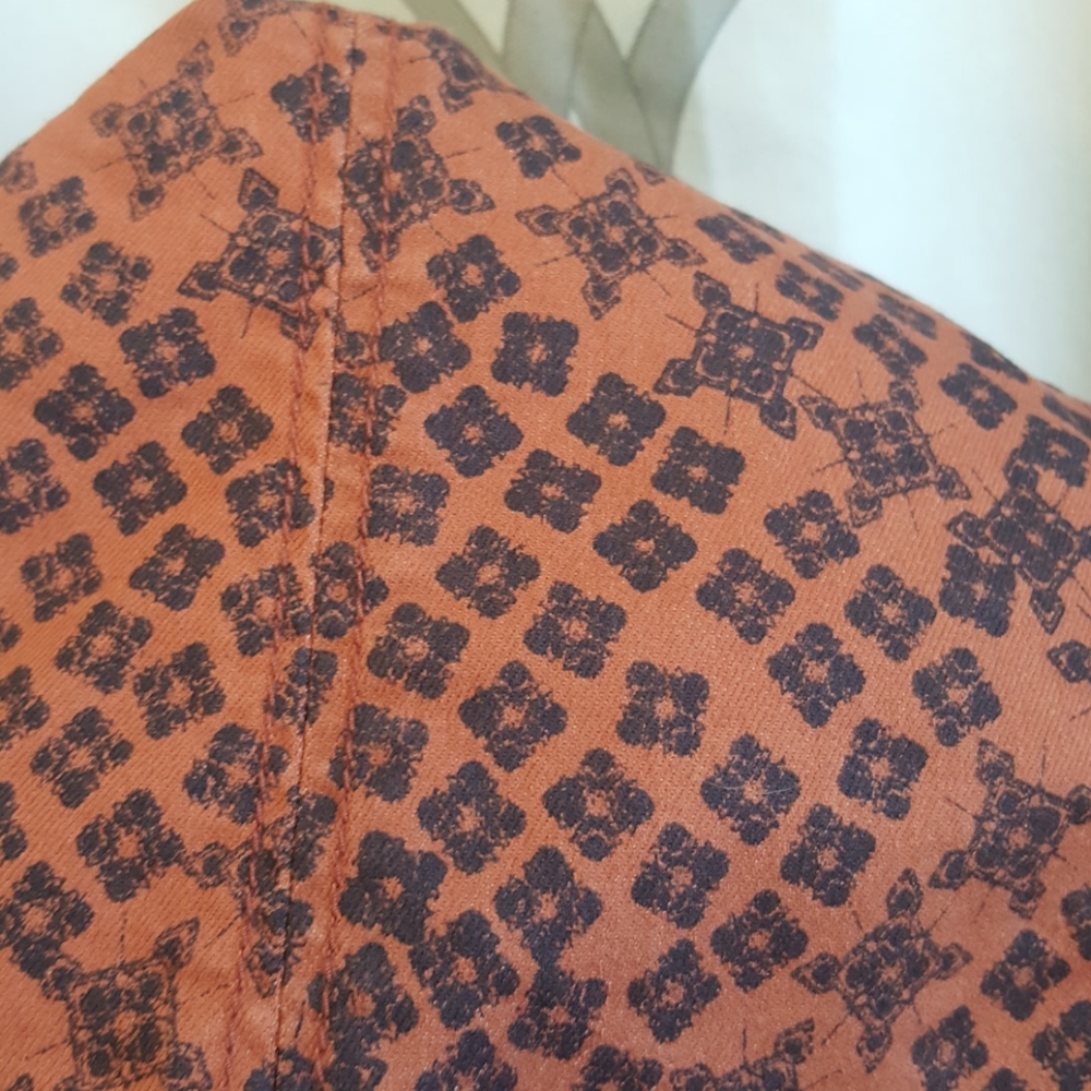 FINAL PRICE FP Burnt Orange Black Mini Skirt 0 - Picture 5 of 6